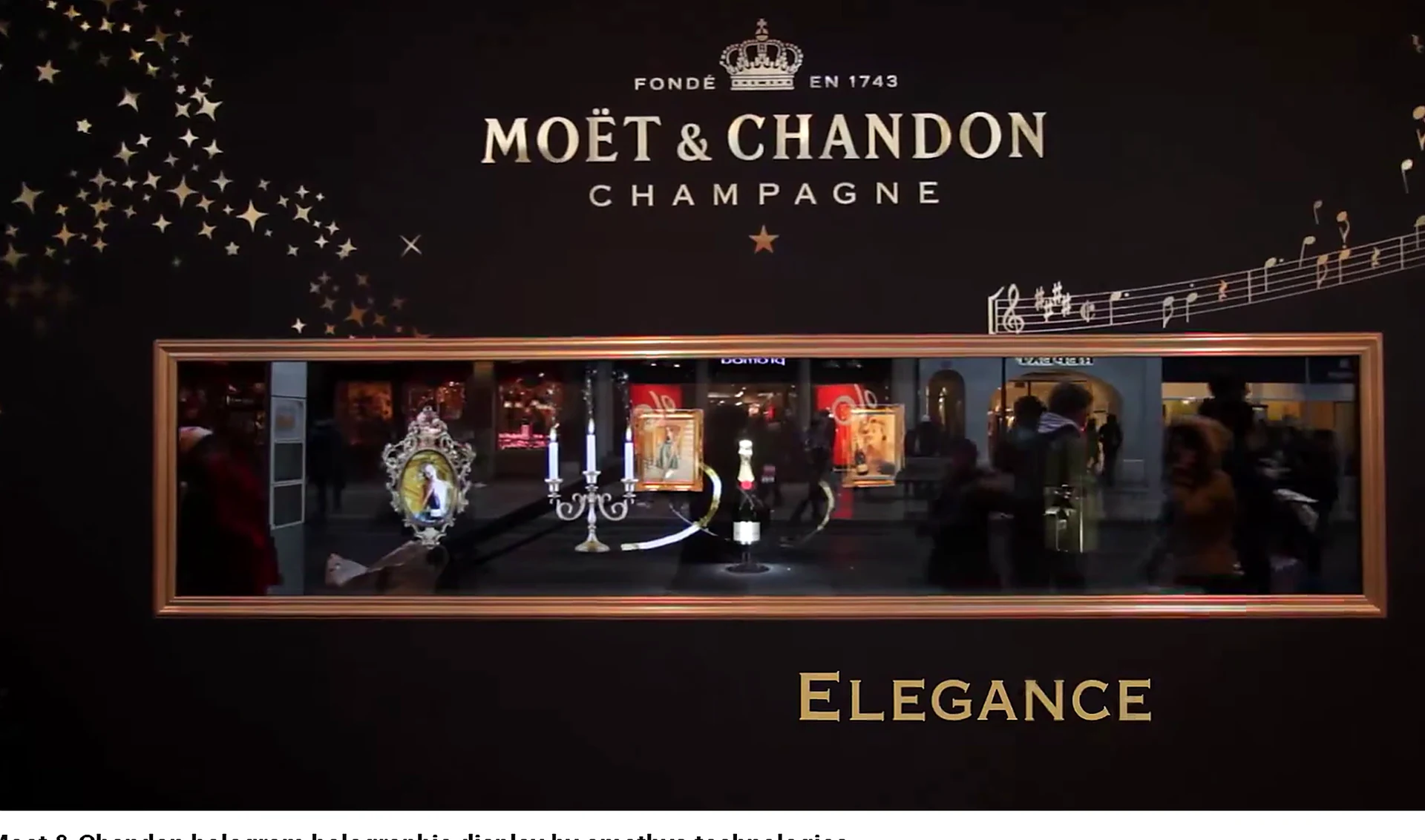 Moët & Chandon holographic installation by Amethys Technologies