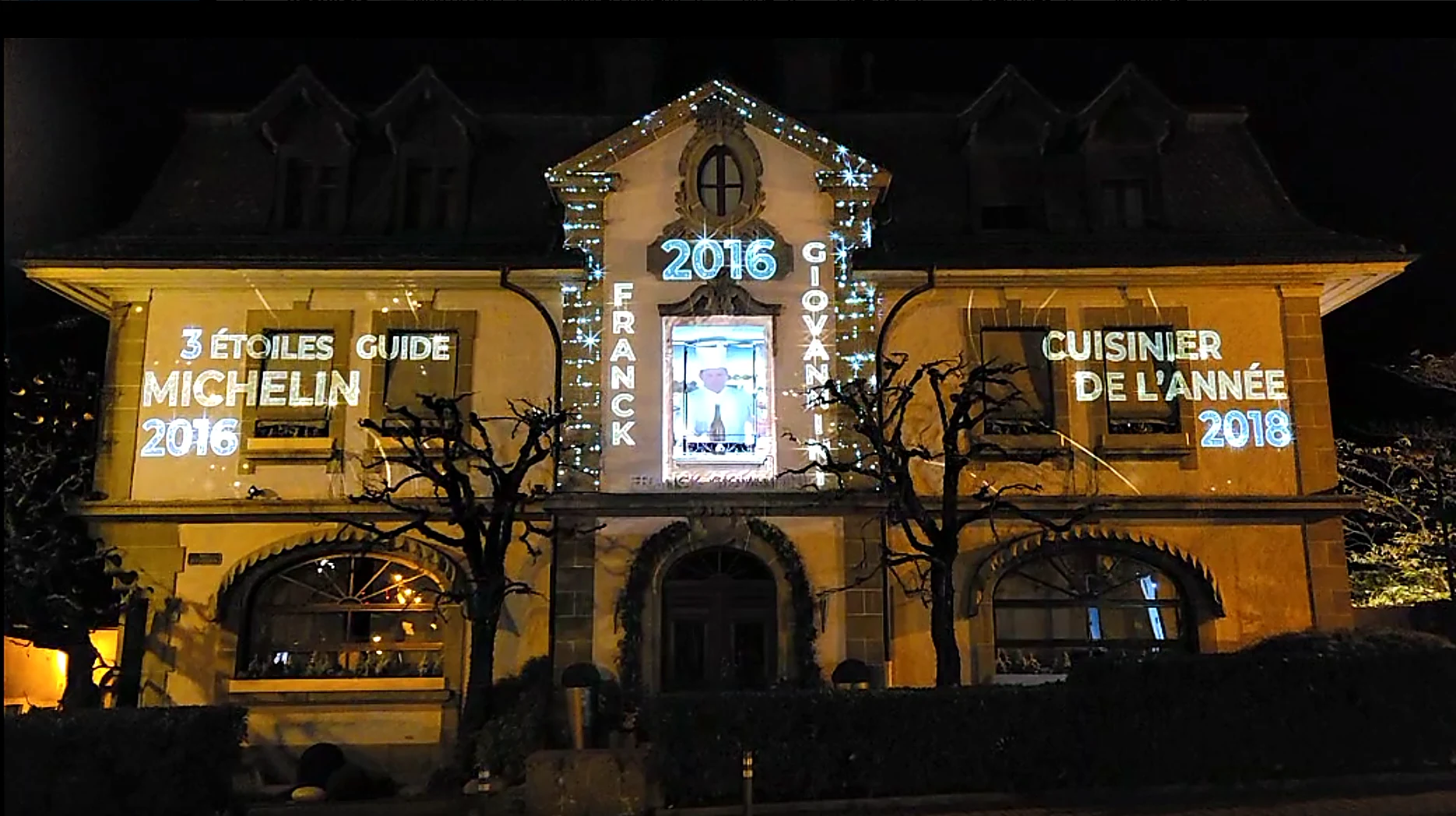 Restaurant de l'Hôtel de Ville de Crissier projection mapping by Amethys Technologies