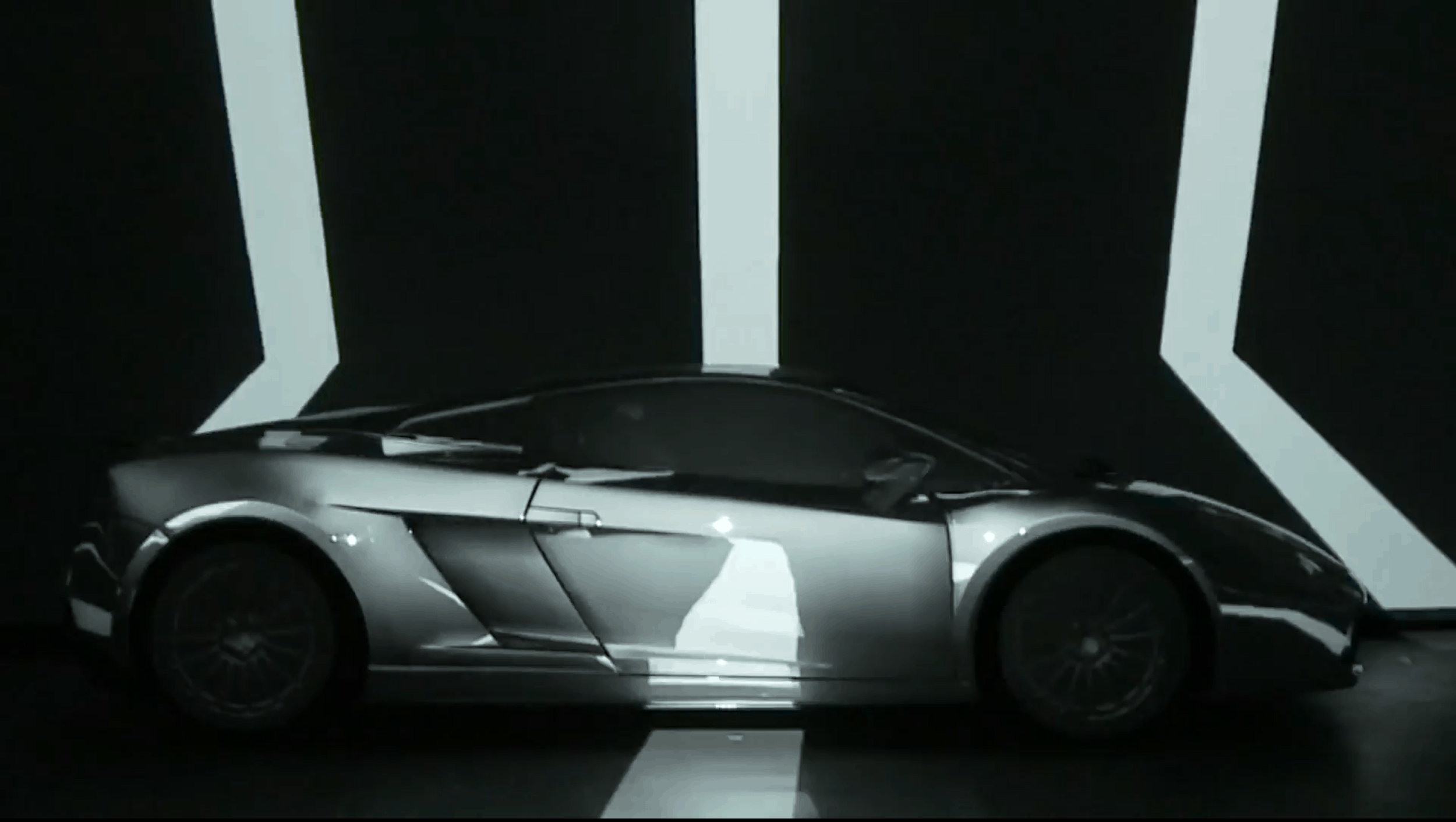Projection mapping sur Lamborghini Gallardo Superleggera par Amethys Technologies